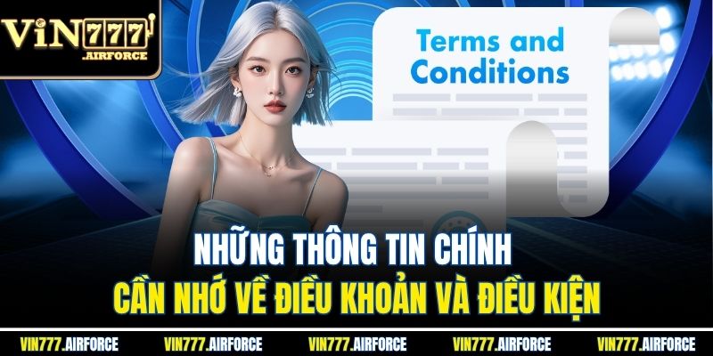 Những thông tin chính cần nhớ về điều khoản và điều kiện